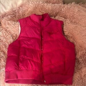 GAP Pink Quilted Puffer Vest
